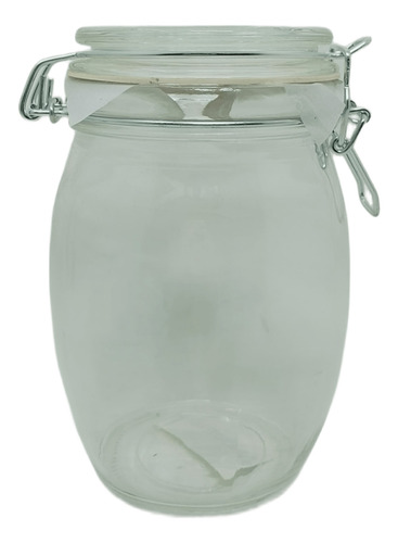 Caja De 10 Tarros De Cristal Con Tapa De Cristal 1000ml 770g Transparente