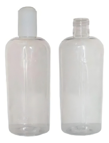 Hopemob Envase Transparente Plástico 250ml Pet Oval C/tapa Disk Top Rellenable Botella Cosméticos Crema Gel Limpieza Hogar Envase Tapa De Disco Superior Disc Top Contenedores De Compresión Con Tapa De