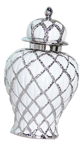 Tarro Decorativo De Jengibre, Tarro De Plata Blanca