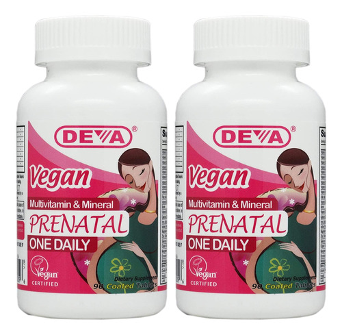 Deva Vegan Vitamins Prenatal Multivitamnico Y Mineral - One