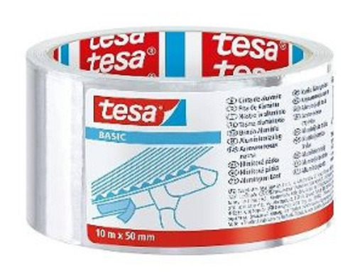 Cinta De Aluminio Tesa. Ideal Reparaciones- Rollo 50mm X 10m
