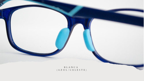 Imagen 4 de 6 de Marco Lente Anteojo Gafa Receta Cruiser Blanca Azul Niño