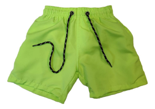 Short Baño Niño Colores Fluor Con Suspensor Premium