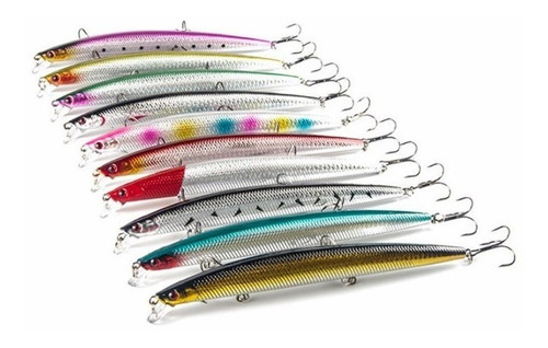 5 Señuelos Minnow De Pesca Rapala Mar Caballitos