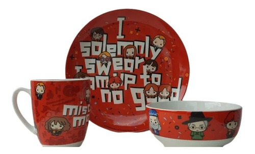 Vajilla Harry Potter Porcelana Colección 12 Piezas