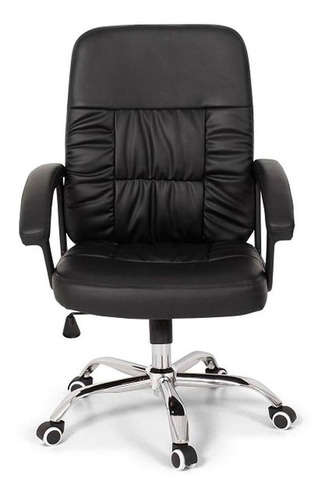 Cadeira de escritório Império Brazil Business Confort base giratória  preta com estofado de couro sintético