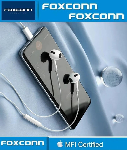 Auricular Foxconn Original Tipo C Para Samsung S21 S22 S23 Blanco