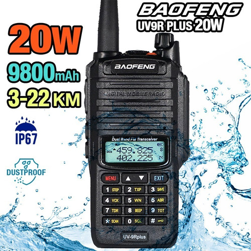 Radio Portatil Trasmisor Baofeng Uv9r Plus 20w 9800mah 2022