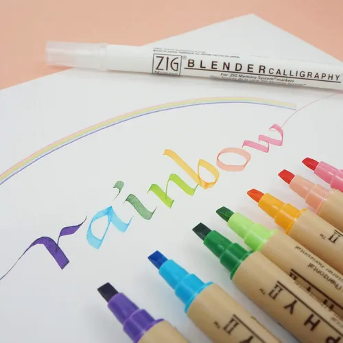 Bolígrafos Kuretake Zig Calligraphy, 7 Colores Y Juego De De