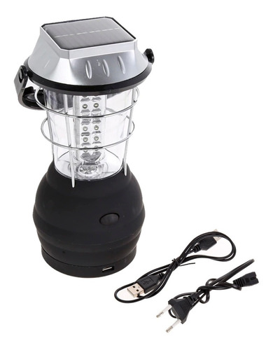 Farol Multiuso 63 Leds Solar Y Recargable Camping Caza Hogar