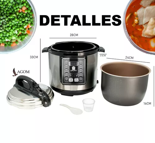 Olla Eléctrica A Presión Multifunción De Acero Inoxidable Alimentos Rápidos  : : Hogar y Cocina