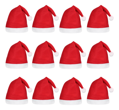 Gorro Navideño De Papá Noel, 12 Unidades, Decoración De Disf