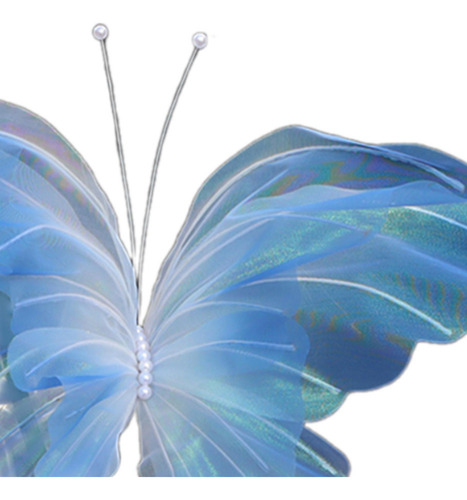 2x Mariposa Artificial Decoración Mariposa Mariposa Azul Y