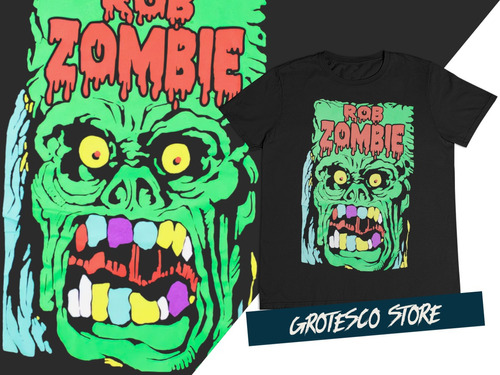 Camiseta Heavy Metal Industrial Rob Zombie C3