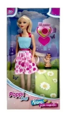 Muñeca Poppi Doll Kiara Y Su Mascota