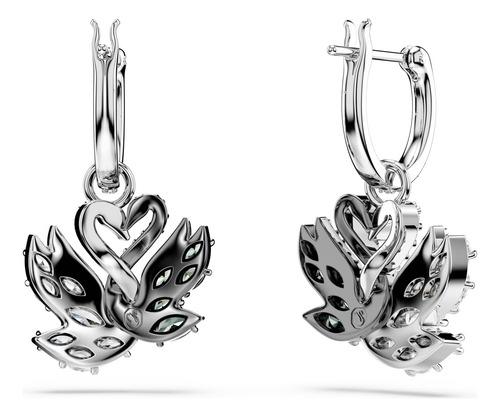 Swaro Pendientes Brincos De Gota De Cisne, Cisne, Preto,