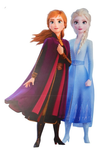 Anna, Elsa Y Olaf - Figuras De Coroplast - 120 Cm - Decoraci