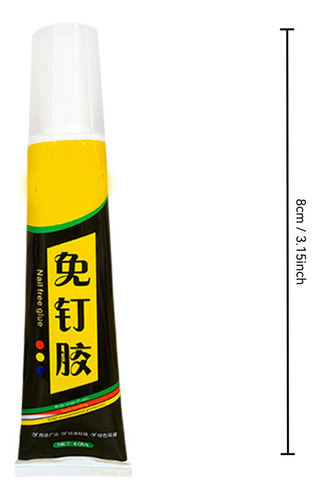Pegamento De Pared Doméstico Glue Strong, Universal, Resiste