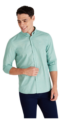 Camisa Macowens Sport Verde Claro Melange Hombre 42122082