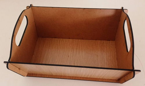 Imagem 2 de 5 de Kit 10 Bandejas Tipo Cesta 22x14,5x10 Mdf - Atacado