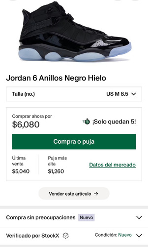 Tenis Nike Jordan 6 Anillos 26.5mx Original