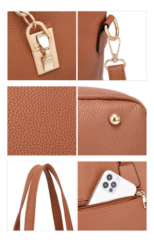Set 3 Bolsas Tote Grandes De Piel Cocodrilo Para Dama