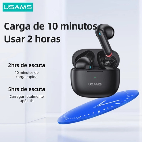 Auriculares Usams Nx10 Tws Bt5.2 Blanco Para iPhone/samsumg