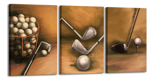 Sechars Pintura De Golf, Arte De Pared, Diseno Vintage De Pe