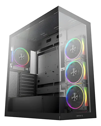 Gabinete Gamer Deepcool CG580 4F V2 ATX Preto com 4 Fans ARGB