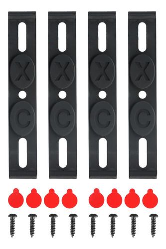 4x Kit De Montaje De Titulares De Placas Sin Marco Etiquetas