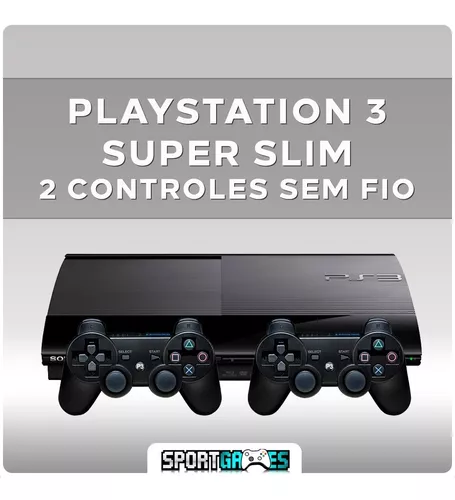 Console Playstation 3 Super Slim 250GB 2 Controles e 45 Jogos - Sony - Loja  Sport Games