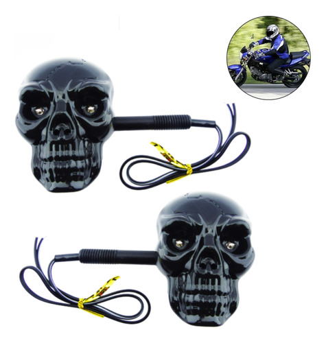 Luces Intermitente Led De Calavera Probiker 12volt X2