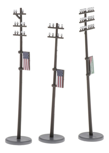 1/42 Línea Eléctrica En Miniatura Polos O Báscula