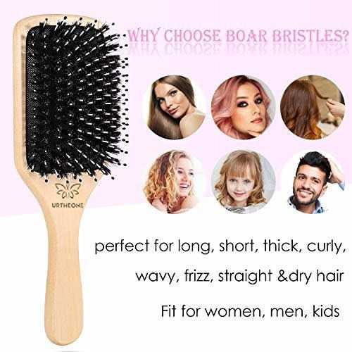 Imagen 4 de 7 de Coletas Cepillo De Pelo De Cerdas De Jabalí Para Cabello Gr