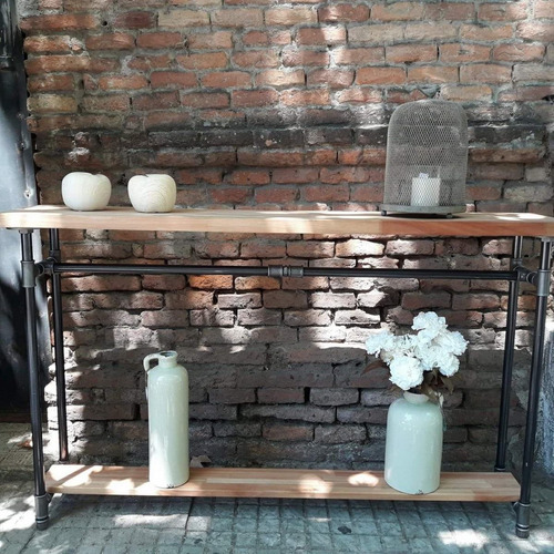 Mesa De Arrimo Caños Y Maderas Importadas Finger Eucalipto