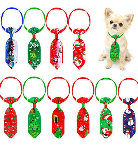 Corbatas Para Perros Petunny Para Navidad, 10 Unidades De Co