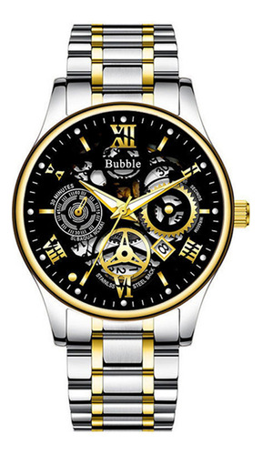 Reloj De Lujo Cuarzo Hombre Caja Burbuja Gris Oscuro