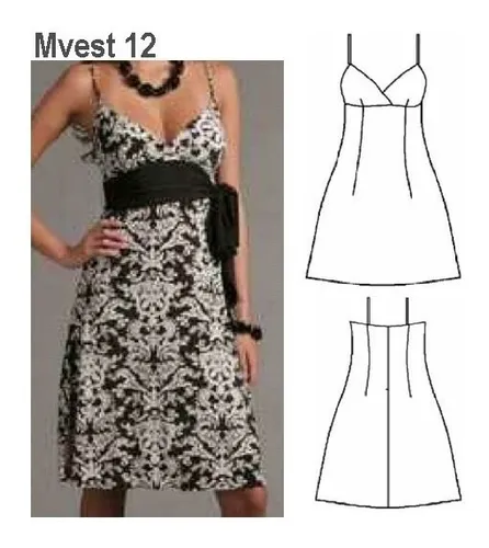 Moldes De Ropa Vestido Solera Mujer 0912 MercadoLibre