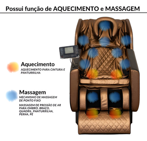 Poltrona De Massagem Tech Bluetooth Gravidade Zero Bivolt