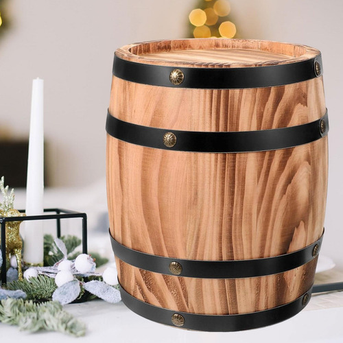 Dispensador De Whisky Retro En Barril De Roble M Marrón
