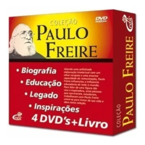 Coleção Grandes Educadores Paulo Freire 4 Dvd's + 1 Livro