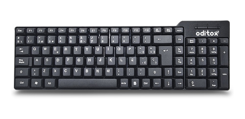 Teclado Usb Oditox Español Negro P/ Pc Económico Comun Negro