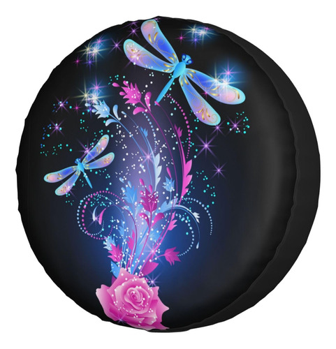 Abstract Sparkle Dragonfly Rose Cubierta Neumatico Repuesto