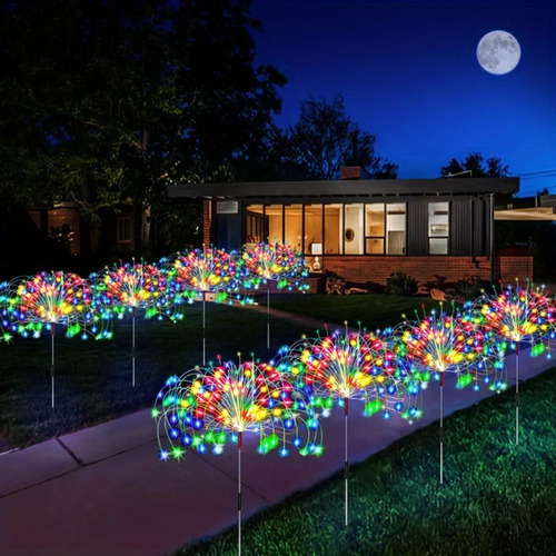 Luz Solar Para Fuegos Artificiales, 8 Modos De Iluminación,