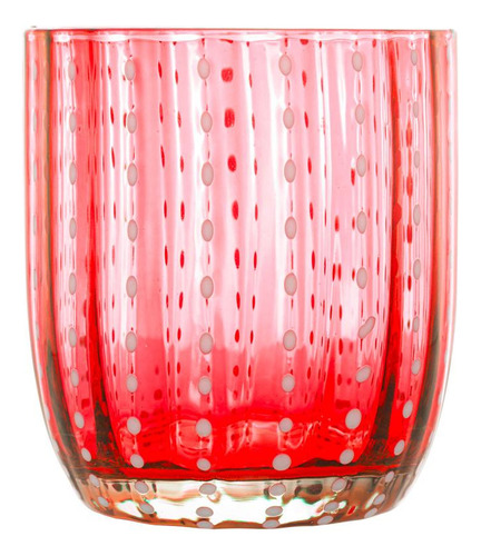 2 Copos Wolff Orquídea De Vidro Vermelho 300ml