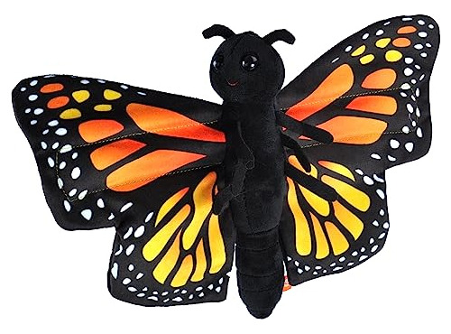 Wild Republic Huggers Butterfly Monarch Plush Toy, Pulsera D