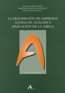 Libro Descripcion De Impresor Antiguos: Analisis Y Aplicacio