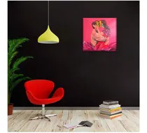 Comprar Lienzo Tela Canvas Abstracto Amantes Enmascarados Beso  C383