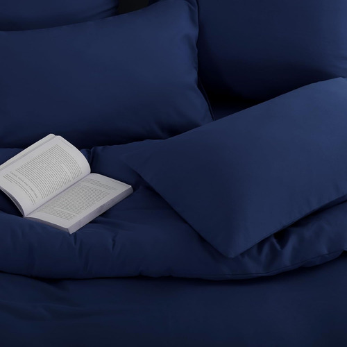 Juego De 2 Fundas De Almohada De Tamaño King, Color Azul Mar