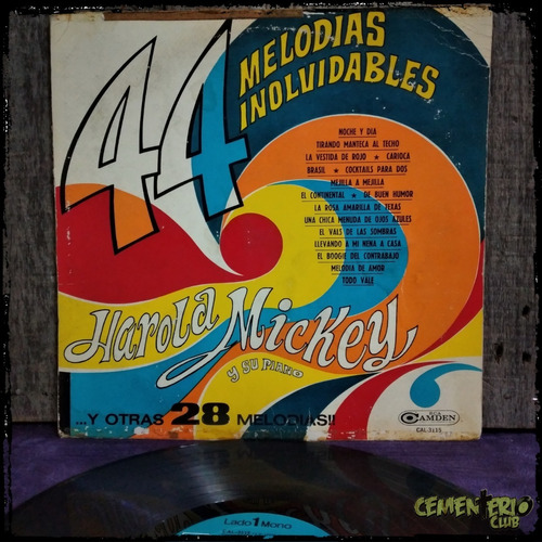 Harold Mickey - 44 Melodias Inolvidables 1968 - Vinilo / Lp